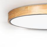 Modern LED Drum Shaped Medium Flush Mount Ceiling Light in White Dimmable