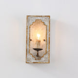 Heye French Country Candle Square Mur en difficulté Sronce 1-Light