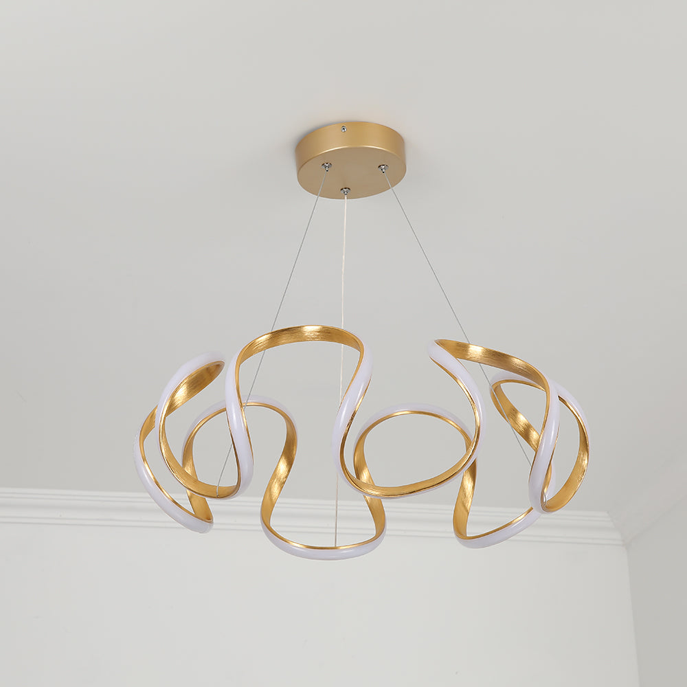 Rola Gold LED Unique Geometric Pendant Light Haning Ceiling Light