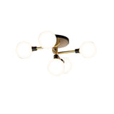 Brass Globe Mini Chandelier Flush Mount Plafond Light en 5 Light