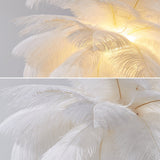 Lámpara de mesa White Feather Gold Estilo moderno único