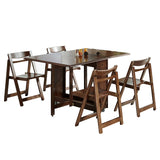 57 "Ensemble de table à manger en bois massif moderne pliant 5 pièces feuille de dépôt avec 4 chaises