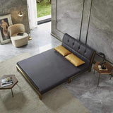 Modern Black Convertible Sofa Bed of Tufted Fabric Upholstery in Medium-Richsoul-Daybeds,Furniture,Living Room Furniture