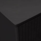 ARO Contemporary Black Chest 2 Doors & Shelf Accent Cabinet avec acier inoxydable en or