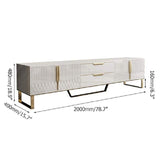 Aro Modern White Wood TV Stand with 2 Drawers & 4 Doors Media Console for 80" TVs-Richsoul-Furniture,Living Room Furniture,TV Stands