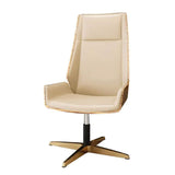 PU Leather Upholstered Office Chair High Back Swivel Chair Gold Base Executive Chair-Furniture,Office Chairs,Office Furniture