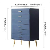 4 Drawer Chest Dresser Storage Chest Blue Accent Cabinet for Bedroom-Richsoul-Cabinets &amp; Chests,Furniture,Living Room Furniture