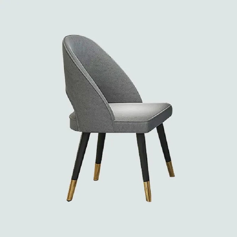 Deep Gray Dining Chair Upholstered Velvet Side Chairs Set of 2