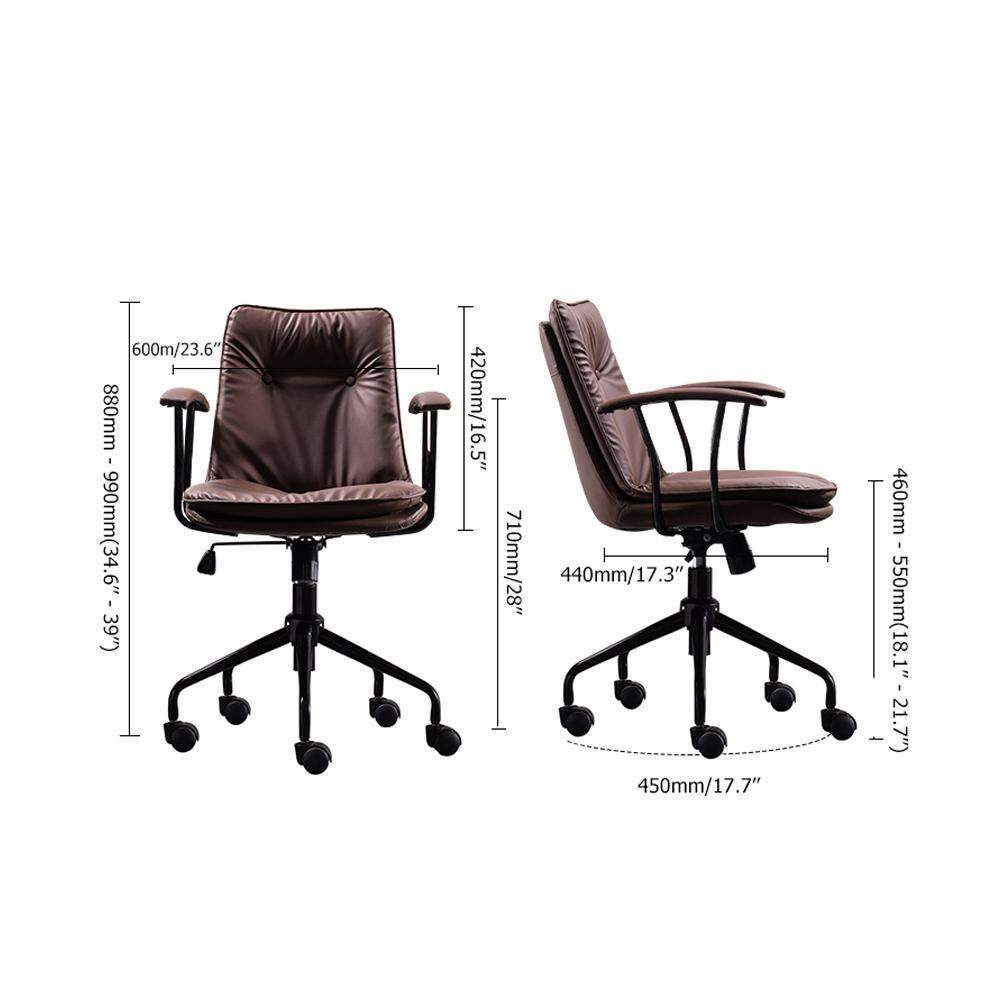 Nordic Coffee Office Chair Lifting Computer Chair Backrest-Furniture,Office Chairs,Office Furniture