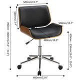 Modern Leather Task Chair for Desk Upholstered Swivel Office Chair-Furniture,Office Chairs,Office Furniture