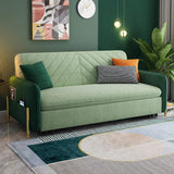 Kingsize-Schlafsofa, grün gepolstertes, umwandelbares Sofa