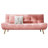 71" Pink Sleeper Sofa Bed Convertible Sofa Couch Velvet Upholstery-Richsoul-Daybeds,Furniture,Living Room Furniture
