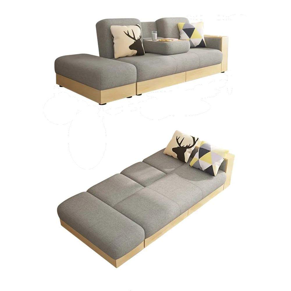 80.7" Gray Modern Full Sleeper Convertible Sofa with Storage-Richsoul-Daybeds,Furniture,Living Room Furniture
