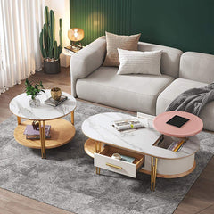 Lift-top Modern Multifunctional Nesting Coffee Table Set with Drawer S –  Wehomz