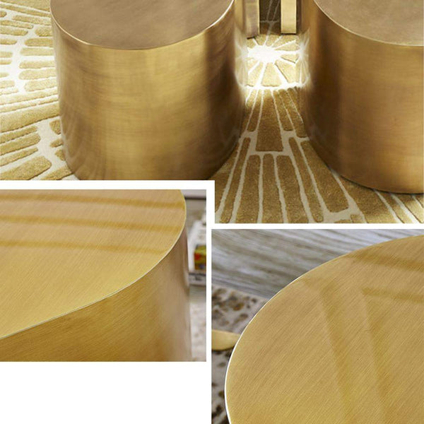 Postmodern Metal Side Table in Water Drop Design End Table in Brushed ...