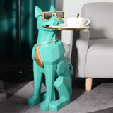 Modern Blue Side Table Tray with Tissue Storage-Richsoul-End &amp; Side Tables,Furniture,Living Room Furniture