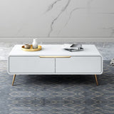 Modern Coffee Table with Storage in White Rectangle -shaped-Richsoul-Coffee Tables,Furniture,Living Room Furniture