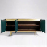 59" grüner Sideboard-Schrank mit Aufbewahrung, Mid-Century Modern