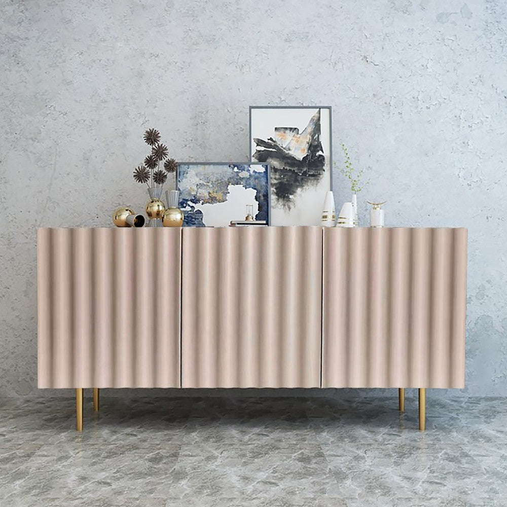 Pink Credenza Storage Sideboard Cabinet Buffet Cabinet with Door 47