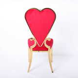 Modern Velvet Dining Chair Set of 2 in Red with Golden Legs Poker Style