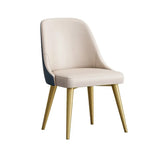 PU Leather Upholstered Dining Room Chair Table Chair Gold Leg