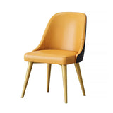 PU Leather Upholstered Dining Room Chair Table Chair Gold Leg