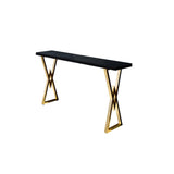 Mesa de bar rectangular con altura para bar, mesa de comedor para rincón de desayuno, base X de madera maciza