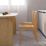 Modern Natural Dining Chair Rattan Ash Dining Chair