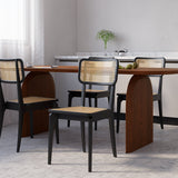 Modern Black Dining Chair Rattan Ash Dining Chair