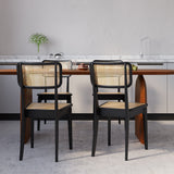 Modern Black Dining Chair Rattan Ash Dining Chair