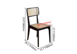 Modern Black Dining Chair Rattan Ash Dining Chair