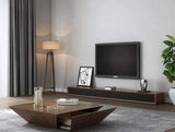 Modern 94 Inch Walnut TV Stand Rectangle Media Stand Walnut TV Console with 4 Drawers-Richsoul-Furniture,Living Room Furniture,TV Stands