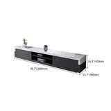 78" Black TV Stand Faux Marble Top Media Console with 2 Drawers & 1 Shelf-Furniture,Living Room Furniture,TV Stands