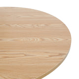 Table à manger à nidification en bois rond 40 "Ensemble pour 4 chaises garnies gris