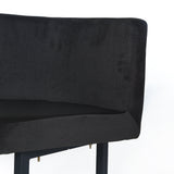 40個の木製の小さなネスティングダイニングテーブル4枚の灰色の布張りの椅子にセット