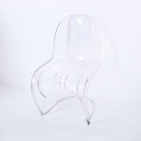 Modern Transparent Crystal Clear Acrylic S-shaped Dining Chair