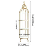 Modern Bird Cage Shaped Plant Flower Stand Bathroom Storage Tower Gold Bookcase-Bookcases &amp; Bookshelves,Furniture,Office Furniture