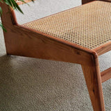 Rattan and Wood Lounge Chair Accent Chair in Walnut-Richsoul-Chairs &amp; Recliners,Furniture,Living Room Furniture