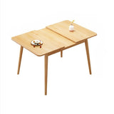 53 "Rectangle moderne en bois massif rustique Table à manger pliante extensible minimaliste en noyer / naturel