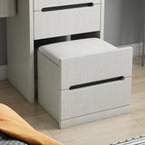 Nordic Flip Top White Makeup Vanity_Mini mit Hocker und Spiegel