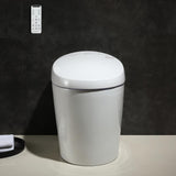 Smart One-Piece Floor Mounted Toilet and Bidet Foot Induction and Automatic Flushing with Seat in White