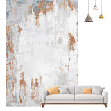5' x 8' Modern Abstract Ink Painting Multi-colored Rectangle Area Rug