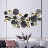 Elegante decoración de pared de metal 3D Plantas creativas Arte colgante para el hogar