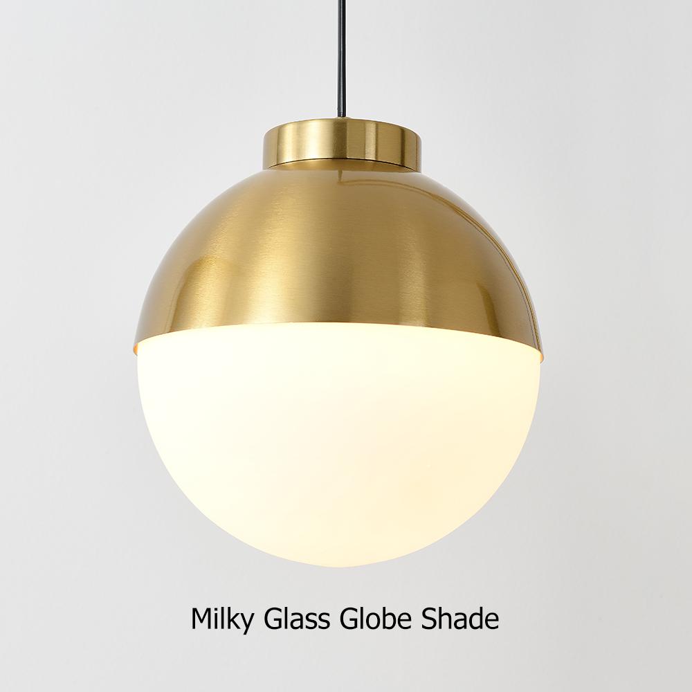 Modern Arc Gold Floor Lamp with White Glass Globe Shade 1-Light