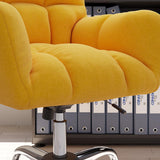 調節可能な現代オフィスの椅子の装飾された綿及び麻の旋回装置の仕事の椅子の高さ