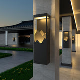 Apliques de pared de iluminación LED para exteriores montados al ras modernos de 26 "cuboide en capas