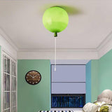 Story Balloon Flush Mount 1-Light in Green Small Ceiling Light