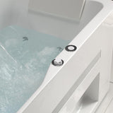 60 "moderne rechteckige Whirlpool-Wassermassage-Badewanne aus Acryl mit Chromatherapie-LED