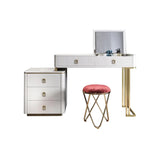 Modern Makeup Vanity Expandable Dressing Table with Cabinet Mirror Included