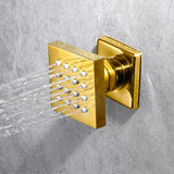 Wandmontiertes 23-Zoll-Thermostat-Duschsystem in Gold 4 Funktionen